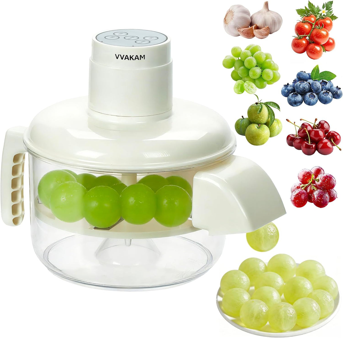 Automatic Grape Peeler Machine, Electric Garlic Peeler & Cherry Tomato,Cordless Electric Grape Peeling Machine for Fruit & Vegetable-Rechargeable Garlic Peeler Skin Remover for Home Kitchen Outdoor
