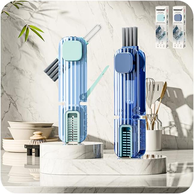 4 in 1 Cup Lid Gap Cleaning Brush Set,Multifunctional Crevice Cleaning Brush for Bottle,Multipurpose Bottle Cleaner with Compact Design Tiny Silicone Cup Holder Cleaner Tool,Kitchen Gadgets