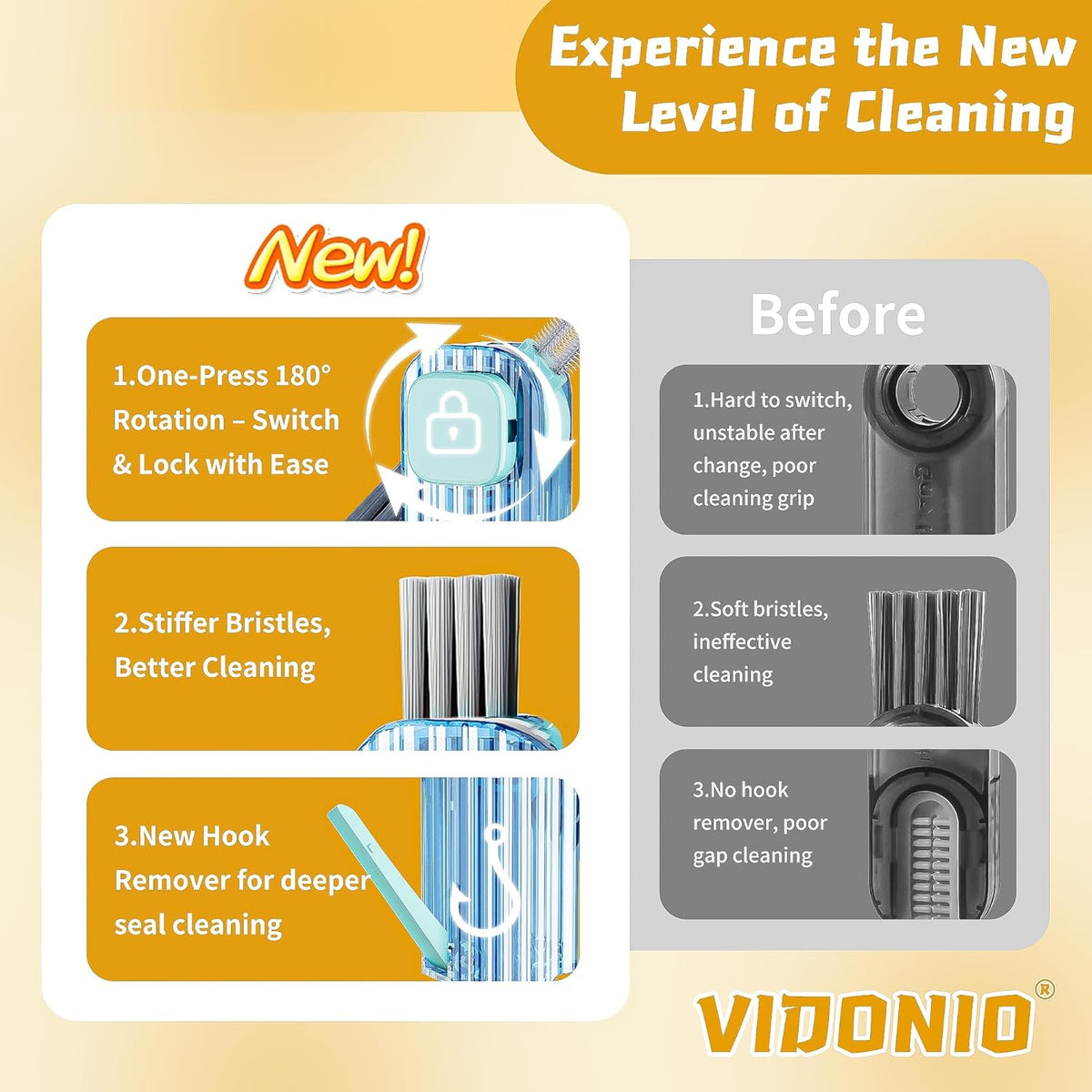 4 in 1 Cup Lid Gap Cleaning Brush Set,Multifunctional Crevice Cleaning Brush for Bottle,Multipurpose Bottle Cleaner with Compact Design Tiny Silicone Cup Holder Cleaner Tool,Kitchen Gadgets